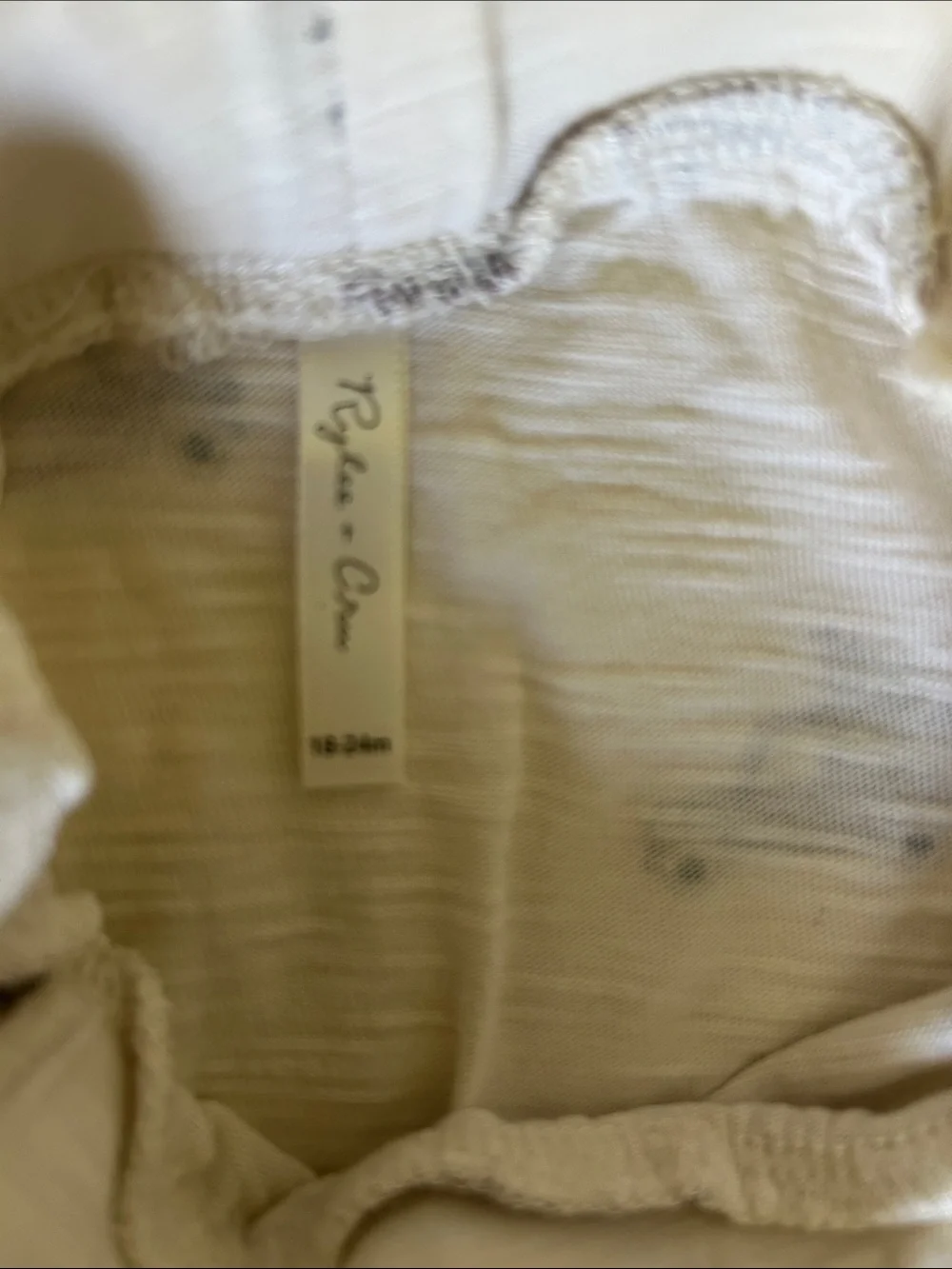 Rylee & Cru Baby LS Pants~ Trucks 18-24months. Cream/natural